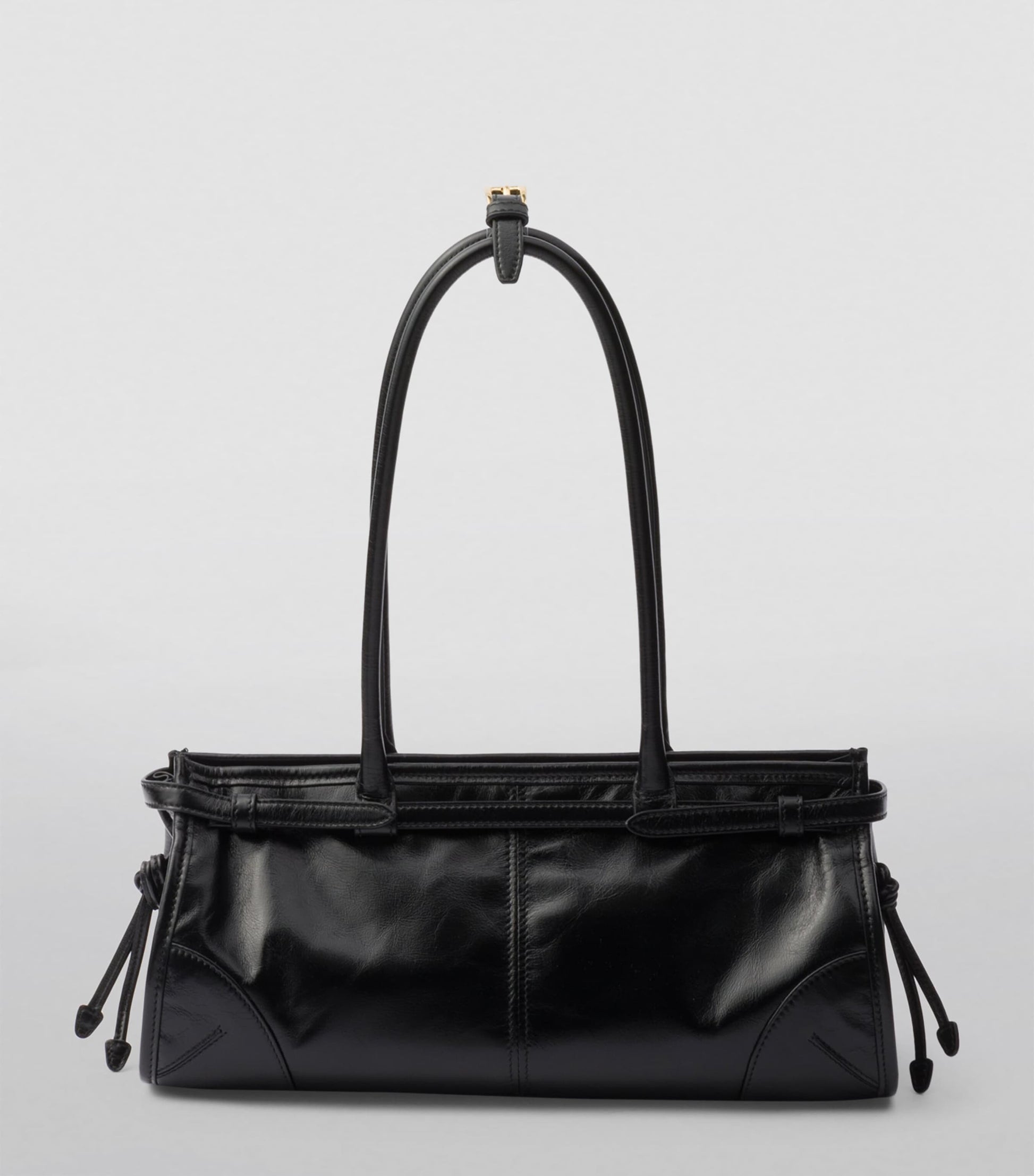 Prada Black Medium Leather Bonnie Top-Handle Bag
