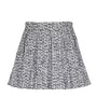 Balmain Black Tweed Pleated Mini Skirt