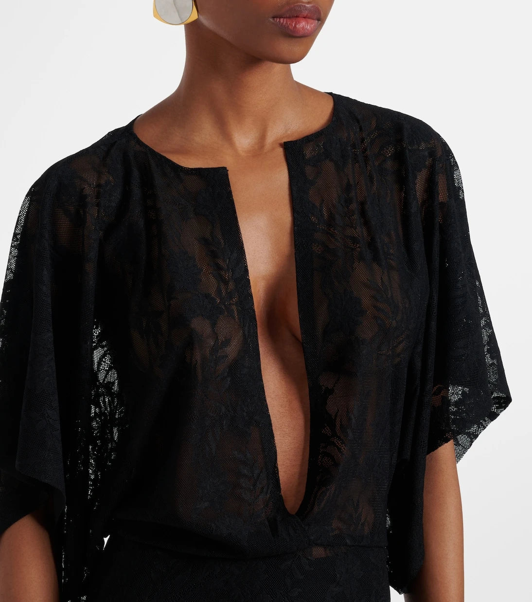 Norma Kamali - Obie floral lace gown