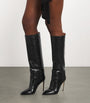 Paris Texas Black Croc-Embossed Knee-High Boots 105