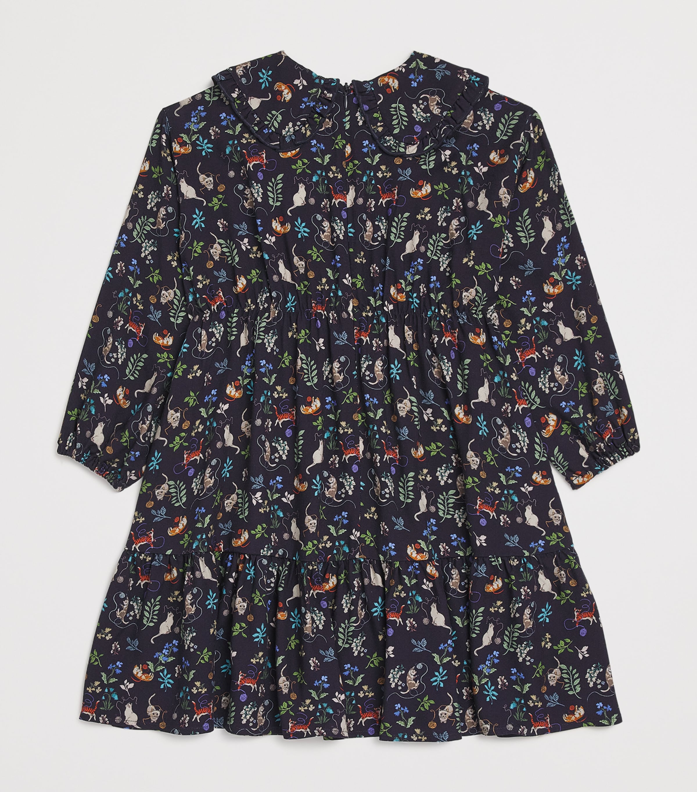 Navy Floral Dress (2-14 Years)