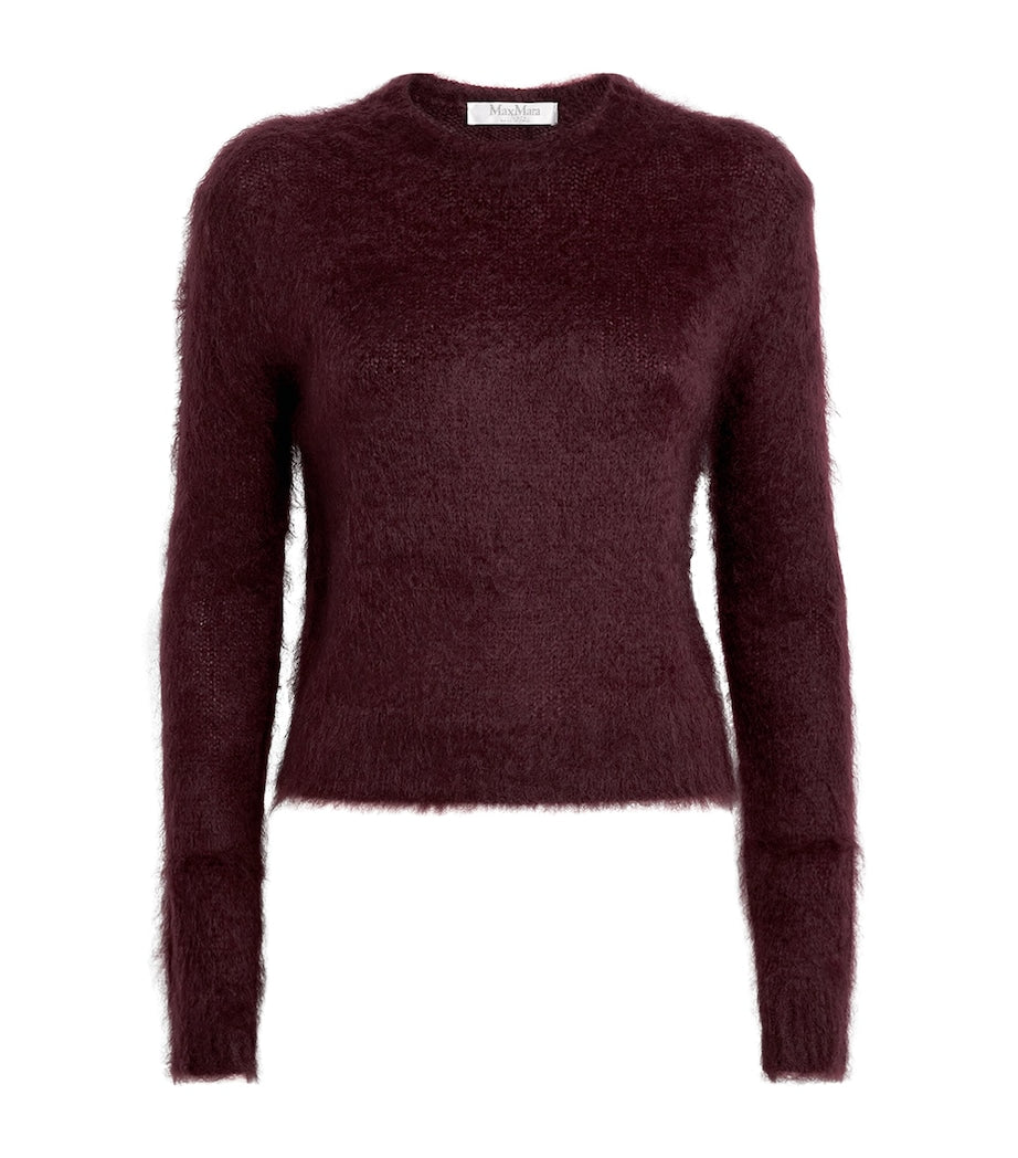 Max Mara Red Mohair-Blend Sweater