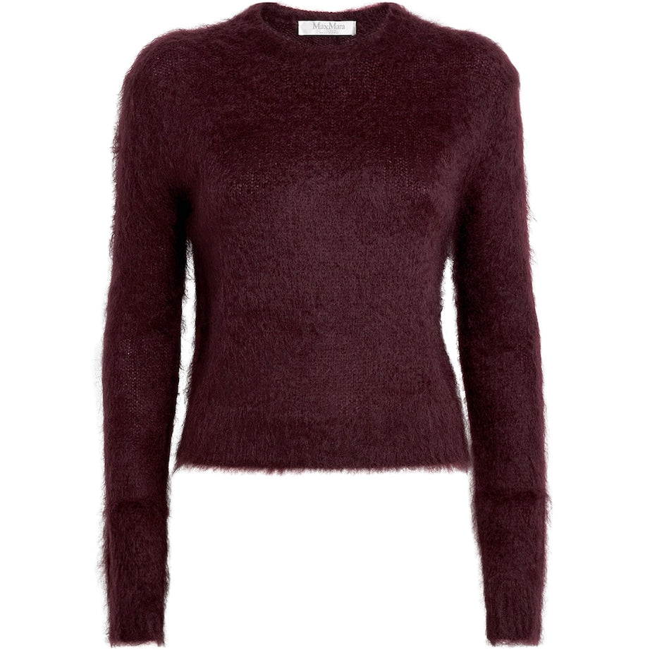Max Mara Red Mohair-Blend Sweater