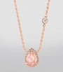 Rose Gold, Diamond and Pink Quartz Serpent Bohème Necklace