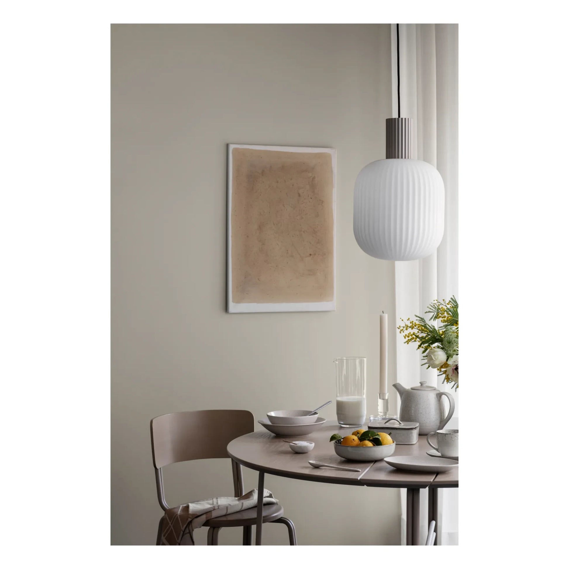 Broste Copenhagen - Nordic Sand Butter Dish | Light grey