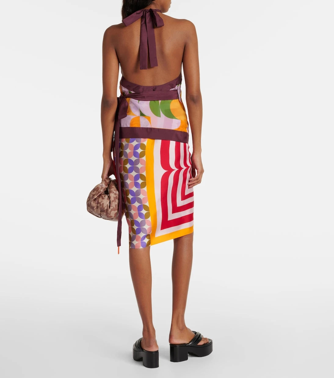 Dries Van Noten - Printed halterneck silk pongee top