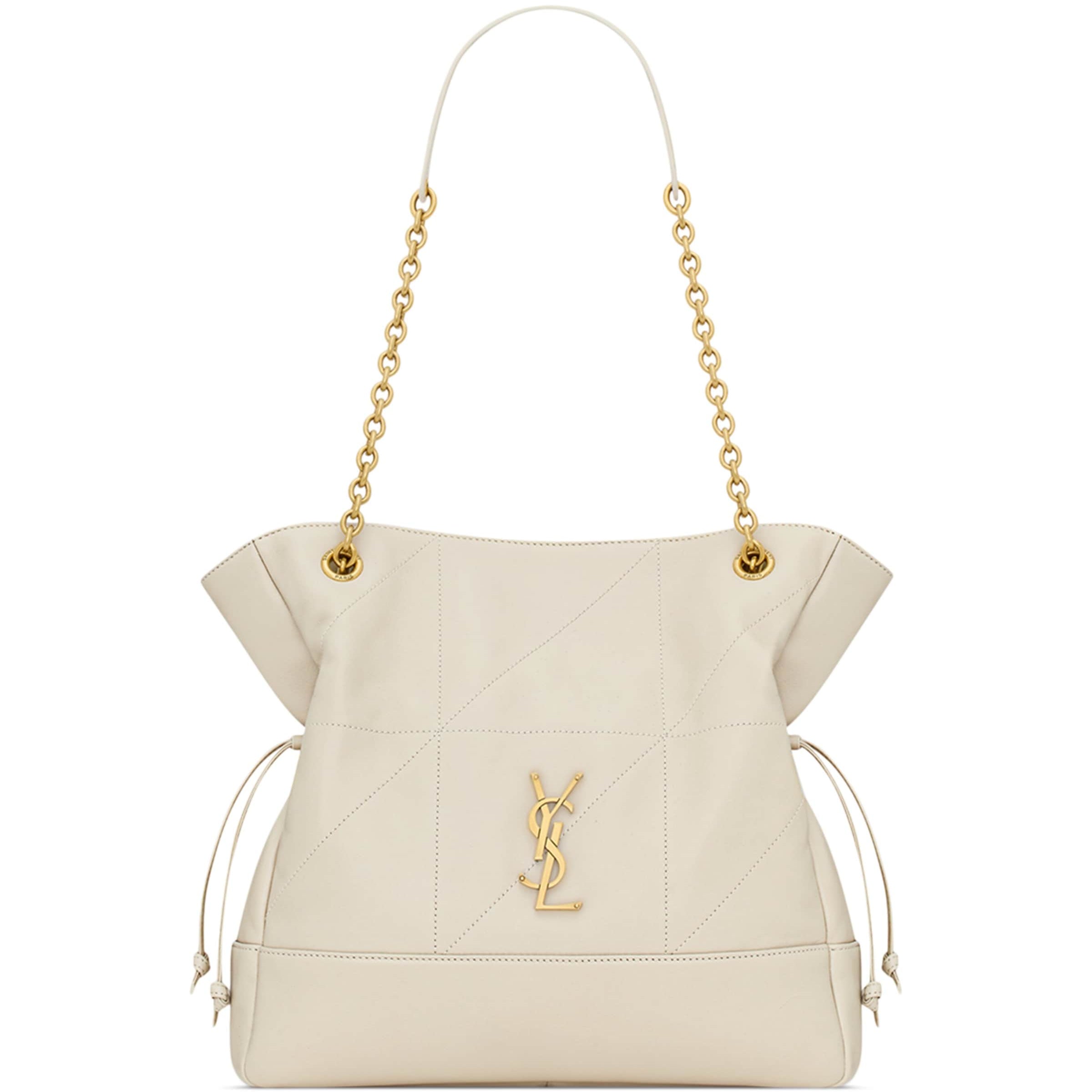 Saint Laurent White Small Lambskin Jamie Shoulder Bag