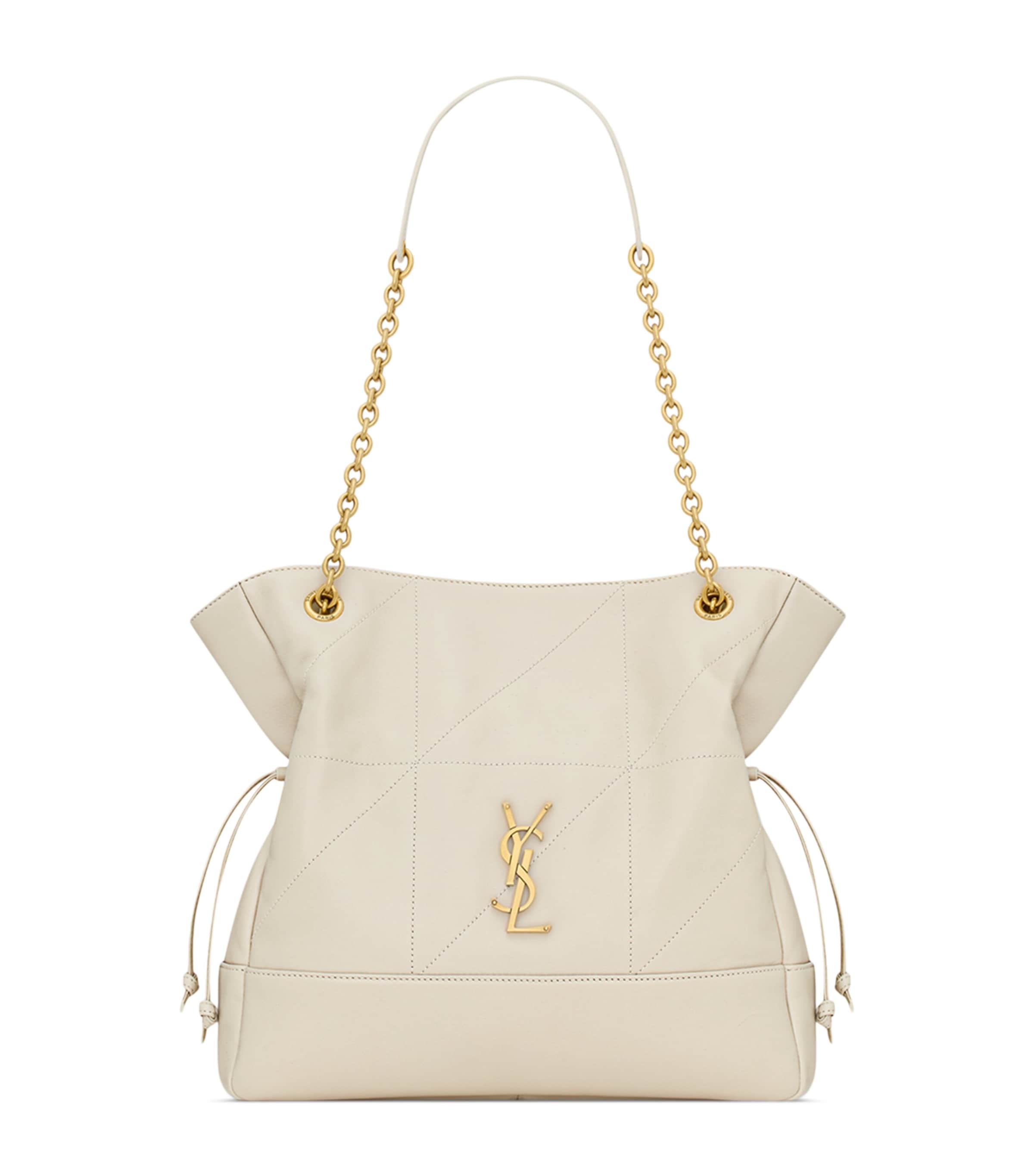 Saint Laurent White Small Lambskin Jamie Shoulder Bag