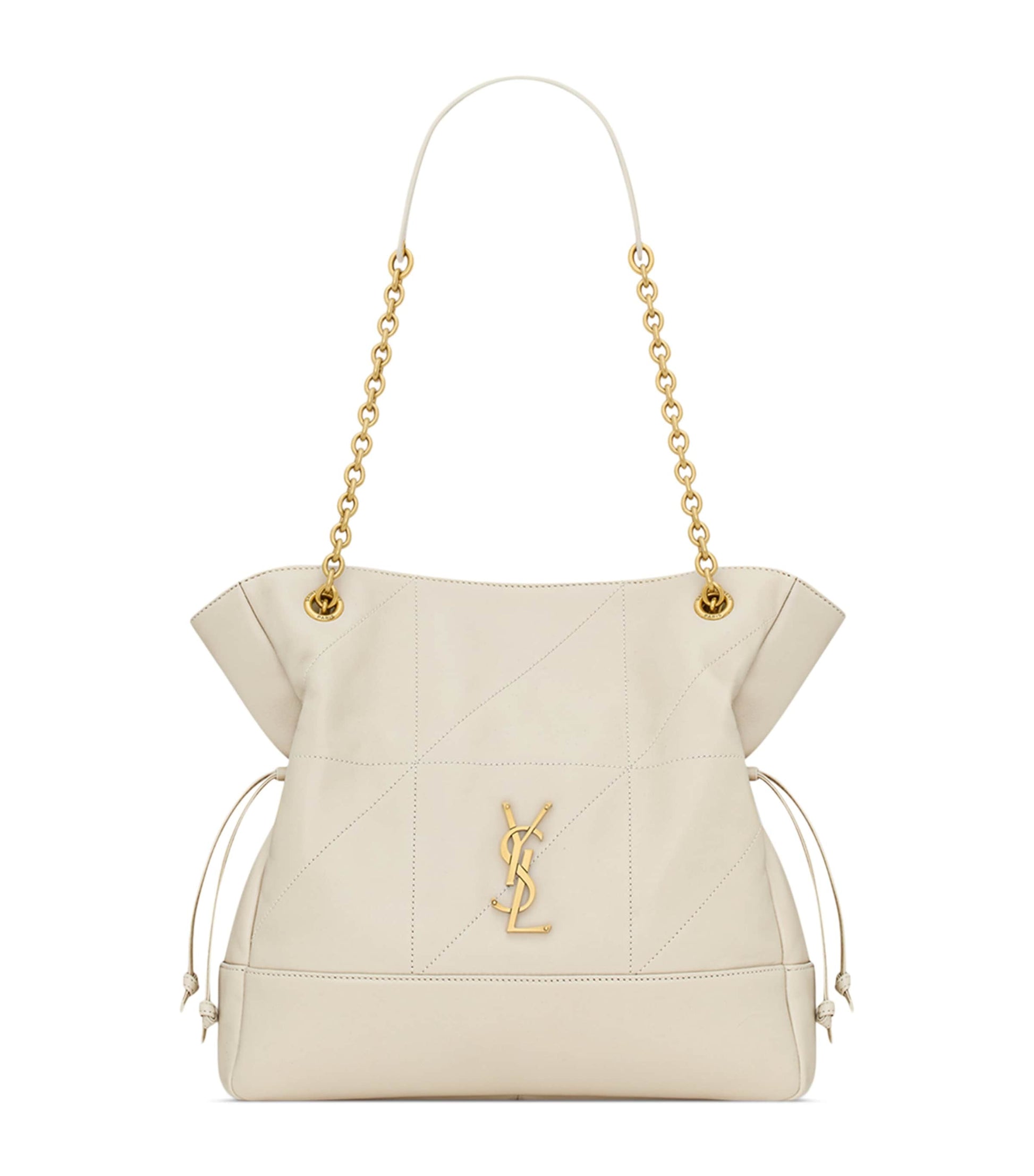 Saint Laurent White Small Lambskin Jamie Shoulder Bag