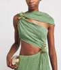 Cult Gaia Green One-Shoulder Loah Midi Dress
