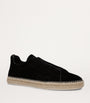 Zegna Suede Triple Stitch Espadrilles