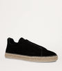 Suede Triple Stitch Espadrilles