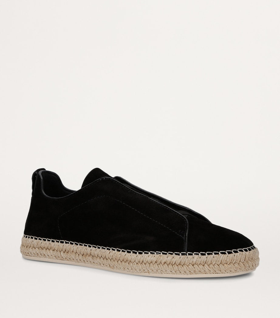 Suede Triple Stitch Espadrilles