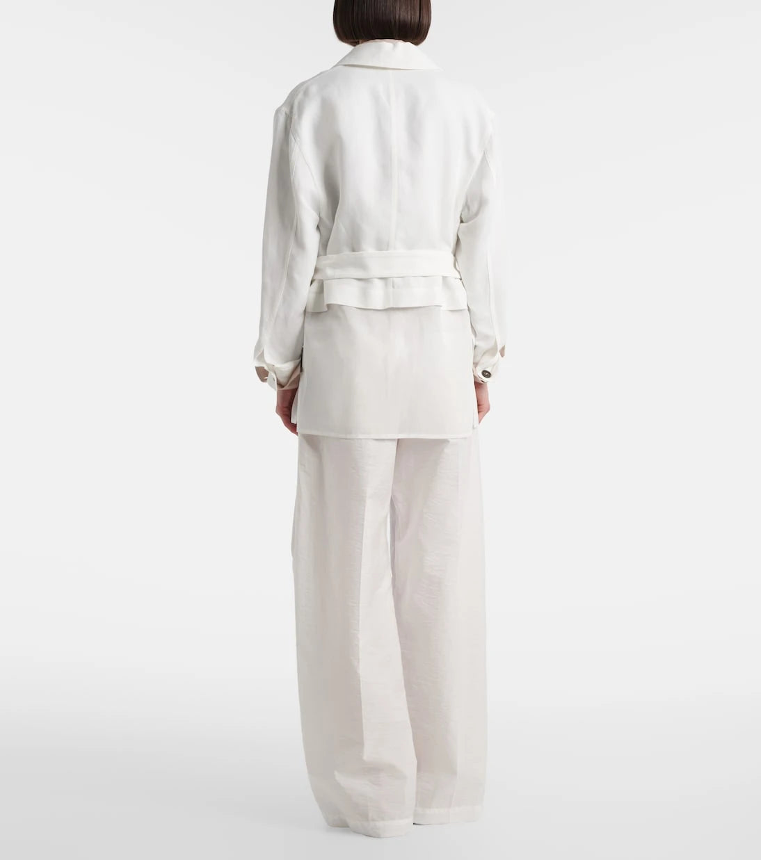 Brunello Cucinelli - Cotton-blend wide-leg pants