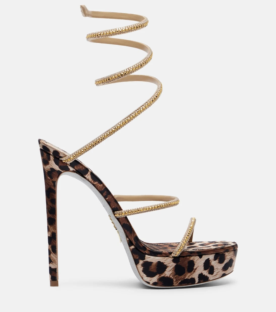 Rene Caovilla - Cleo embellished satin platform sandals