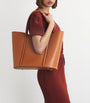 Tan Leather Rope Tote Bag