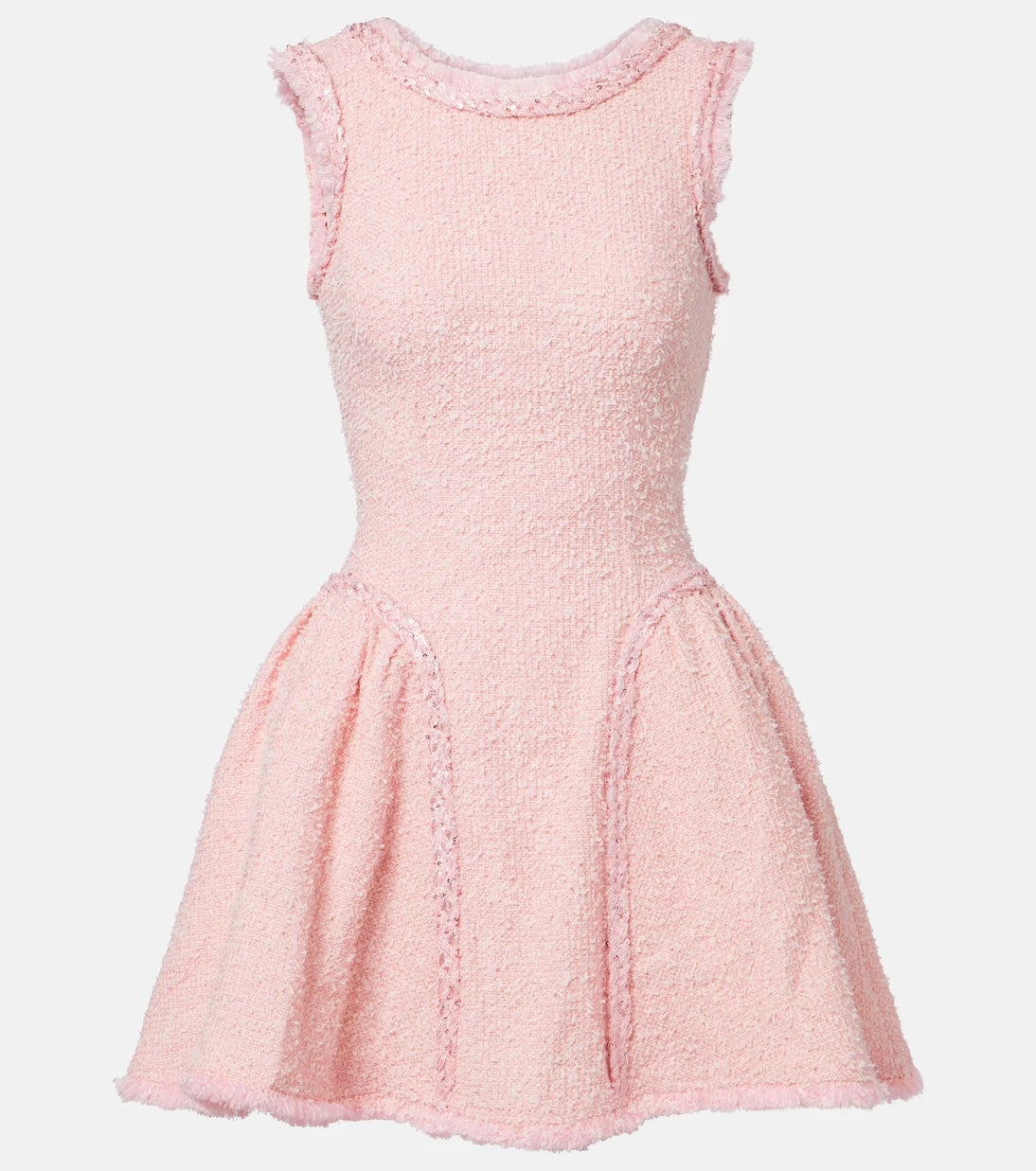 Self-Portrait - Sequined bouclé tweed minidress