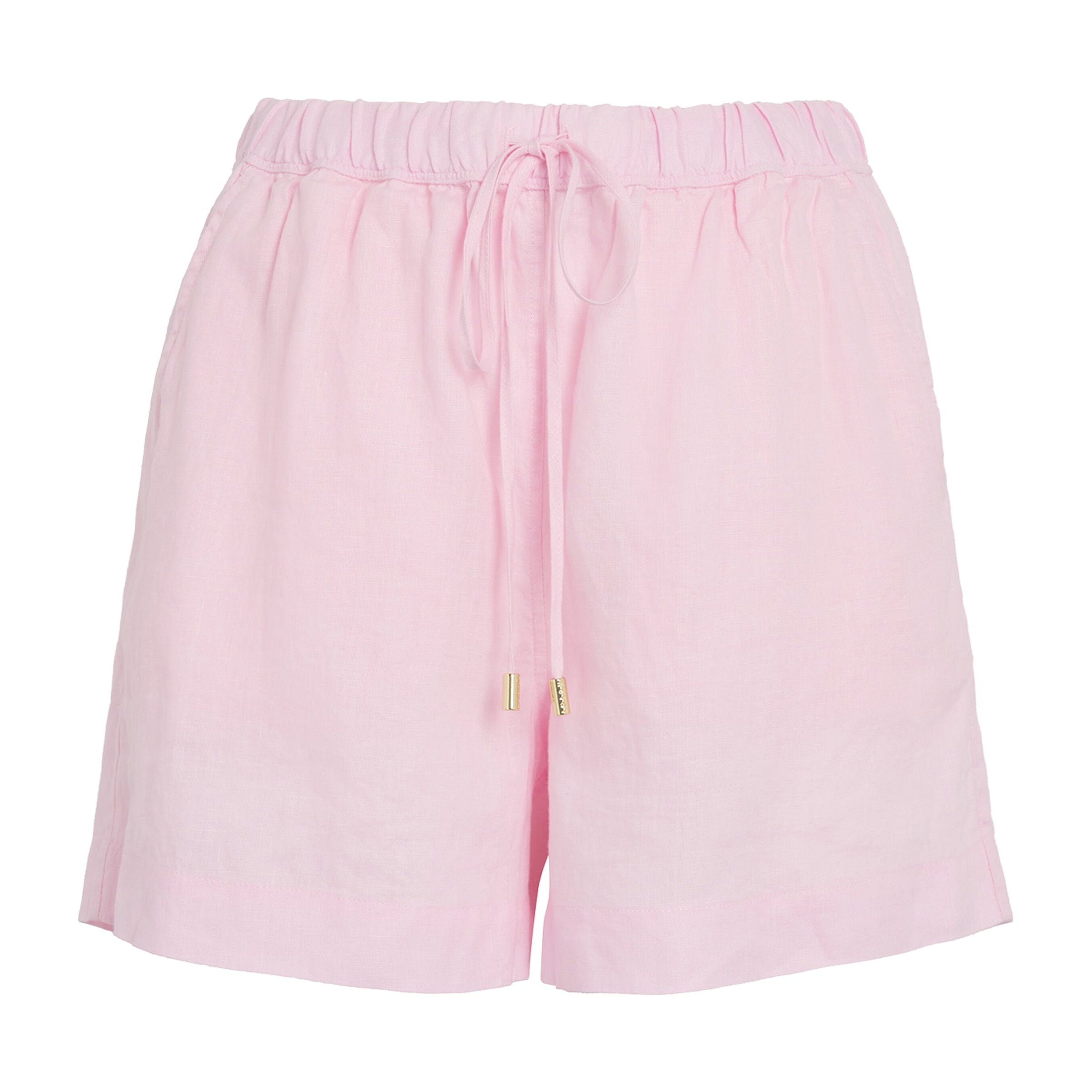 Pink Linen Cassis Shorts