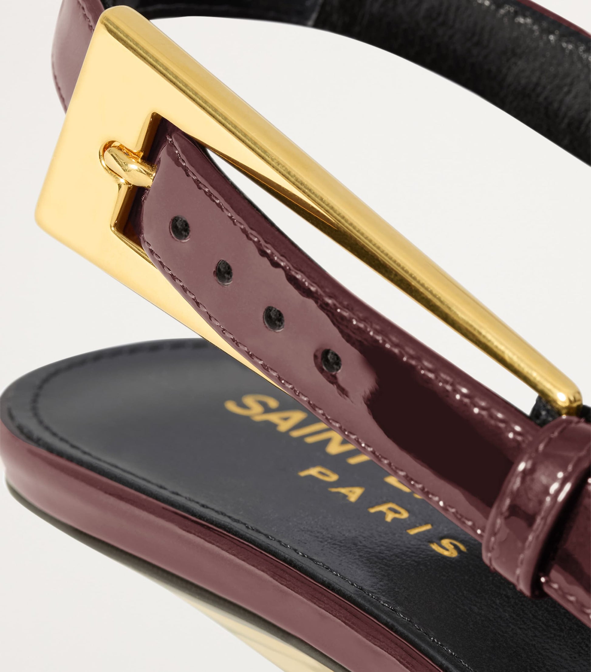 Saint Laurent Patent Leather Lee Slingback Pumps 75