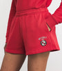 Red Beverly Hills Crest Sweatshorts