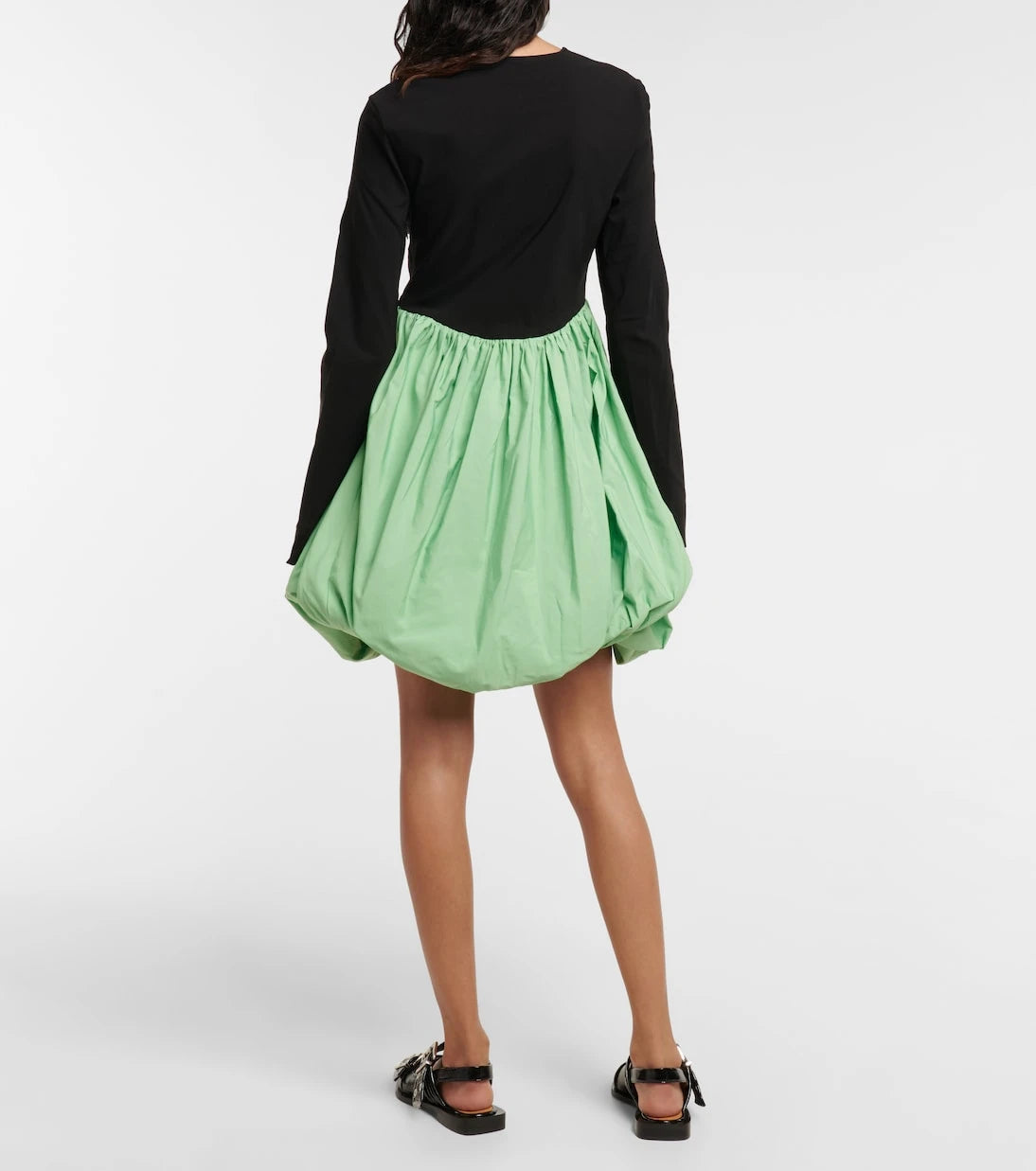 Ganni - Balloon skirt taffeta minidress