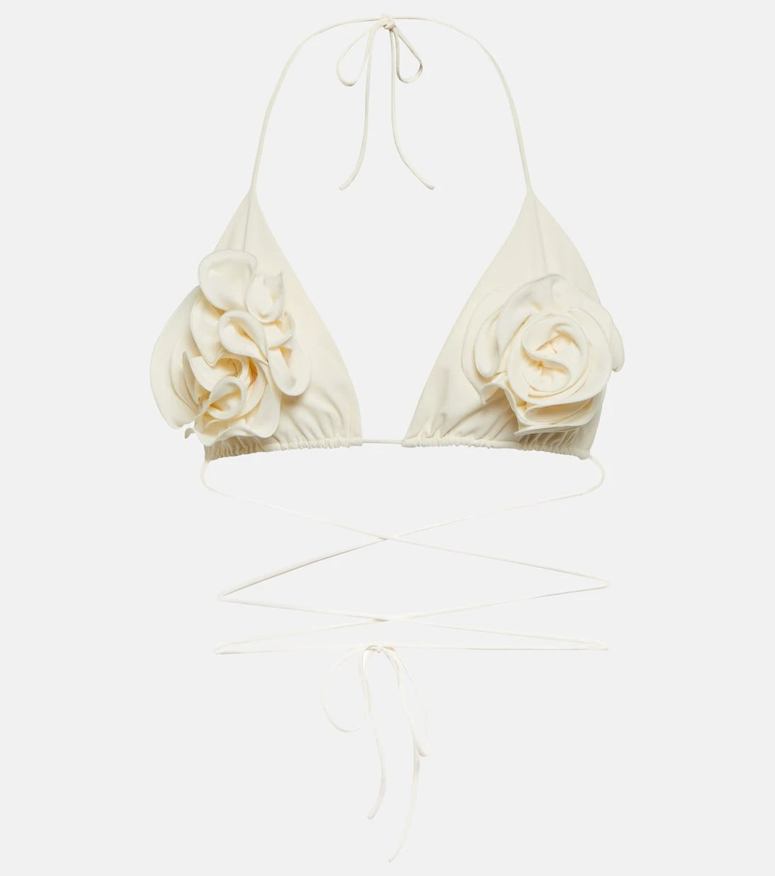 Magda Butrym - Floral appliqué triangle bikini top