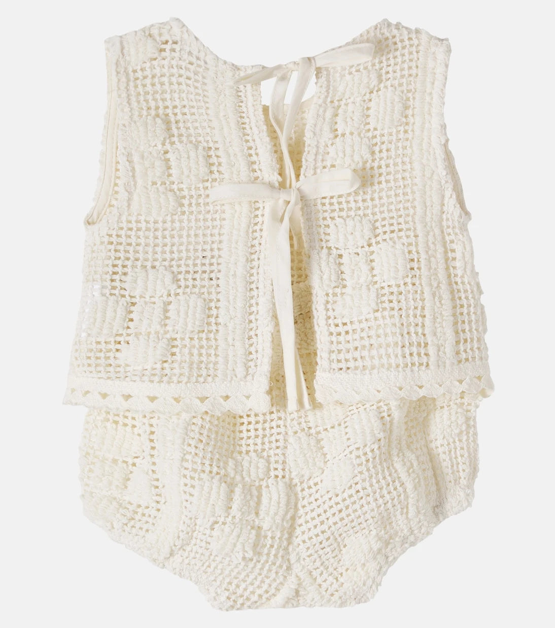 Bebe Organic - Baby Inez cotton-blend top and bloomers set