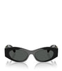 Black Acetate Oval Sunglasses