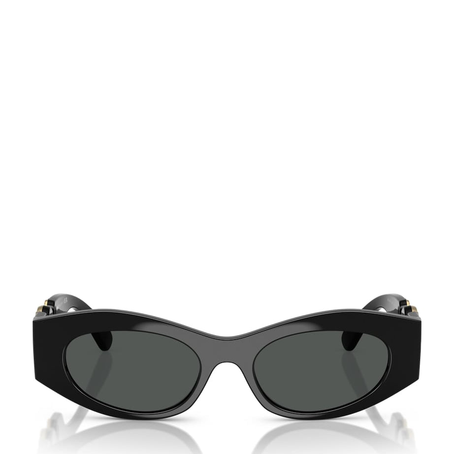 Black Acetate Oval Sunglasses
