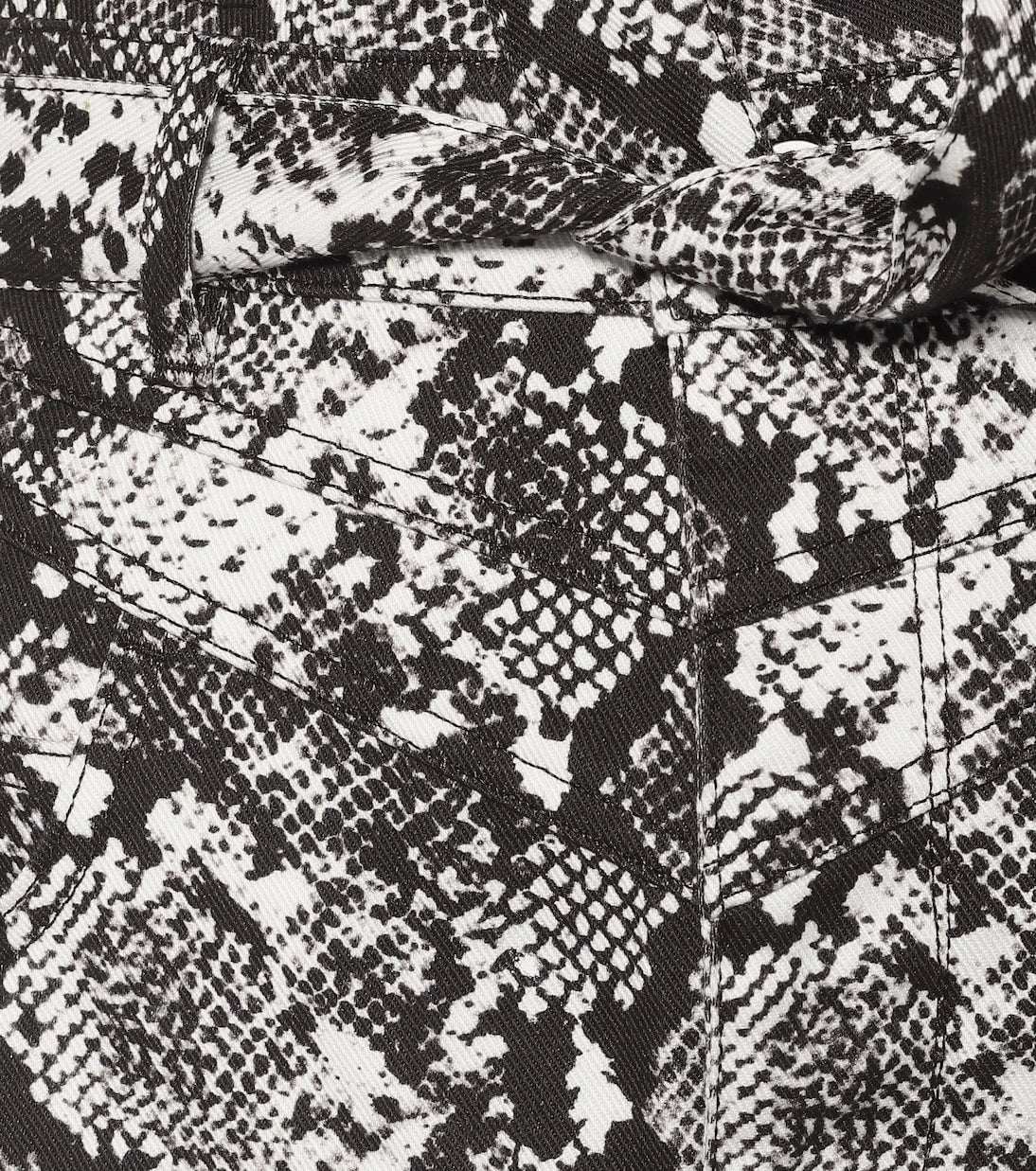 The Attico - Virgi python-print cotton miniskirt
