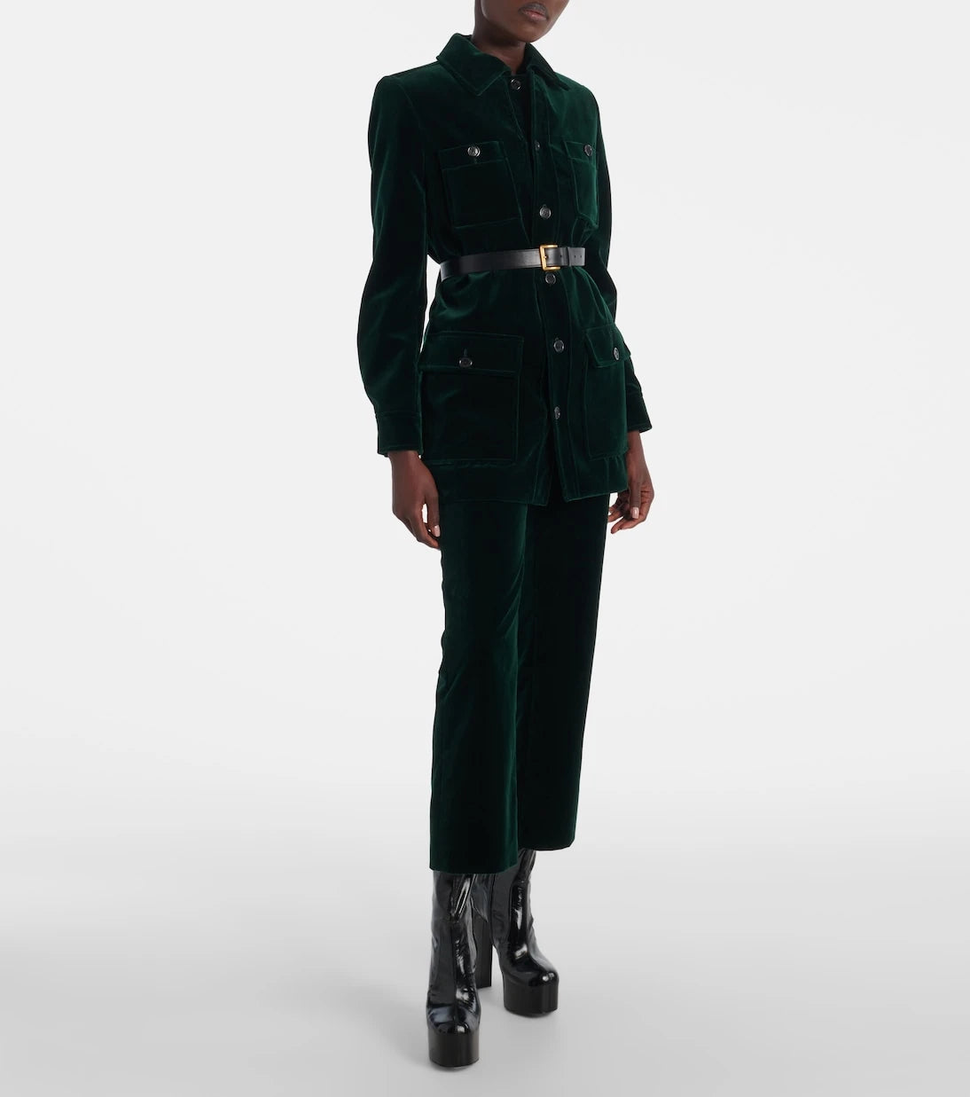 Saint Laurent - Saharienne cotton velvet jacket