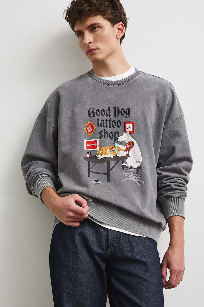 Pamuktan erkek sweatshirt