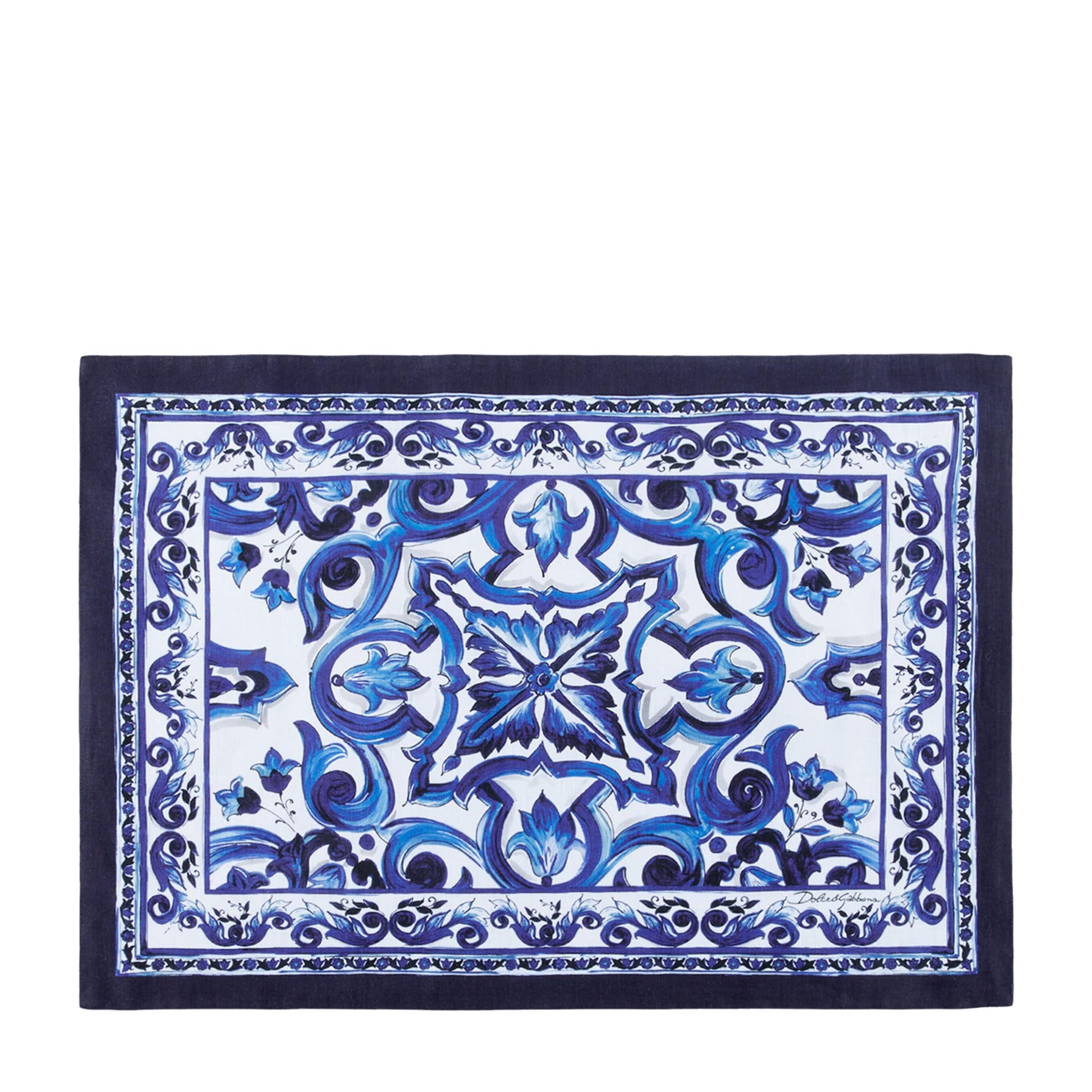 Dolce & Gabbana Casa Linen Blu Mediterraneo Majolica Placemat and Napkin Set