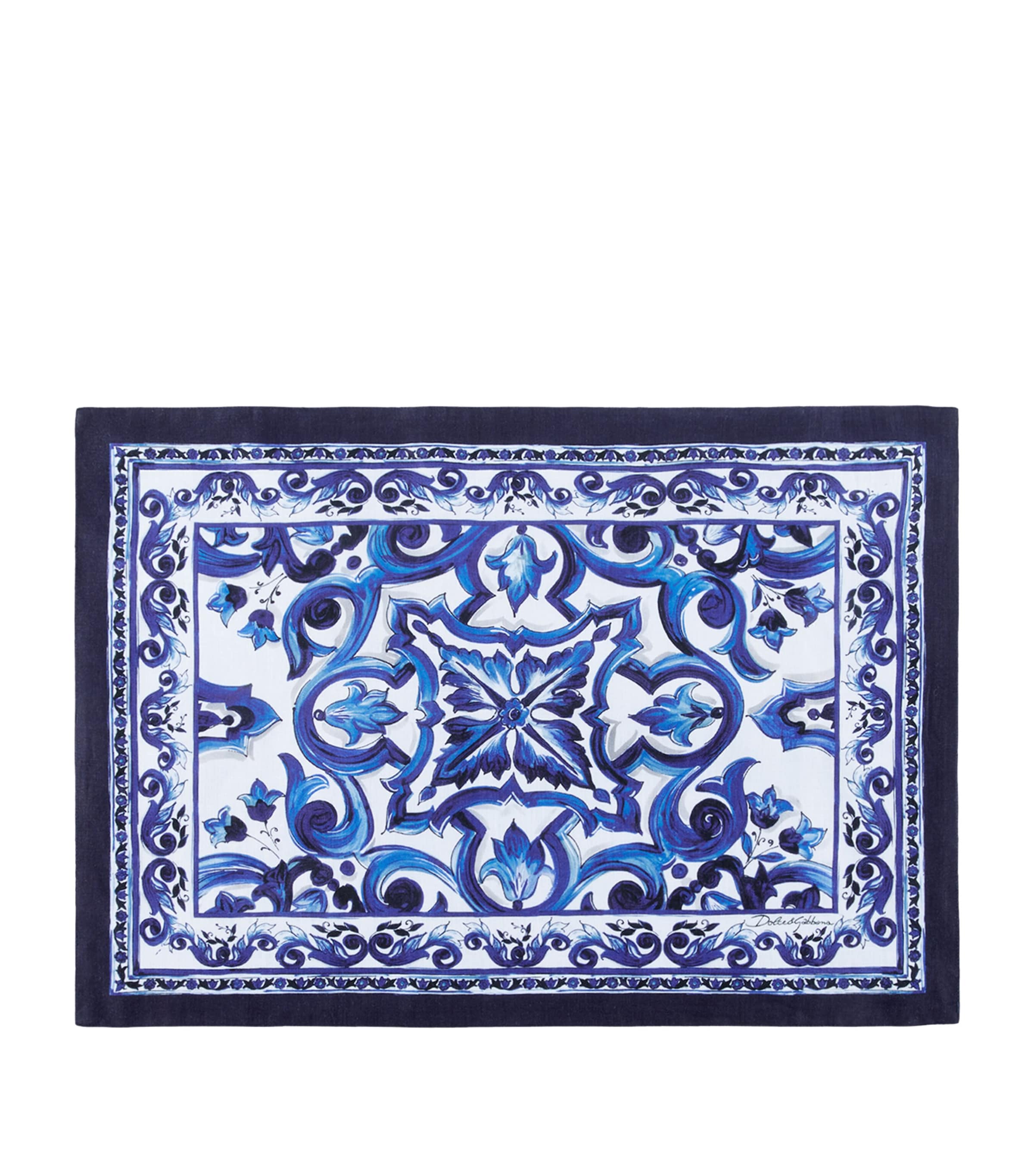 Dolce & Gabbana Casa Linen Blu Mediterraneo Majolica Placemat and Napkin Set