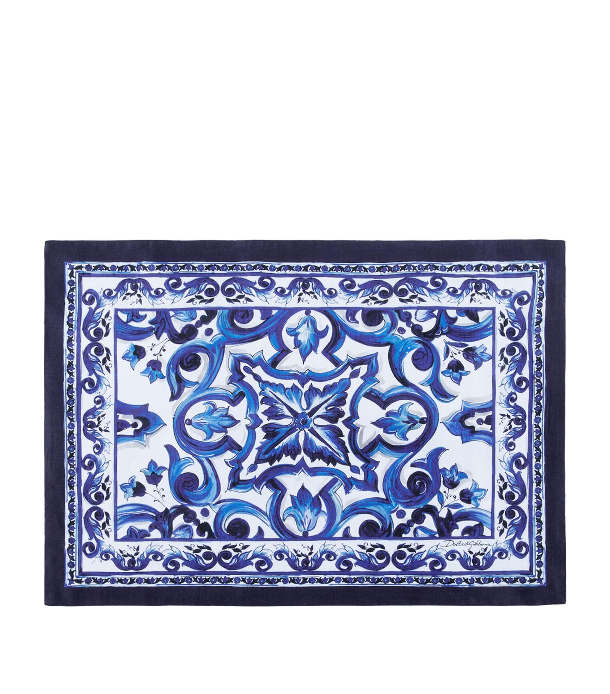 Dolce & Gabbana Casa Linen Blu Mediterraneo Majolica Placemat and Napkin Set