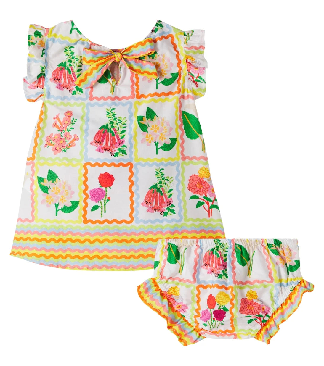 Fábula - Baby cotton dress and bloomers set