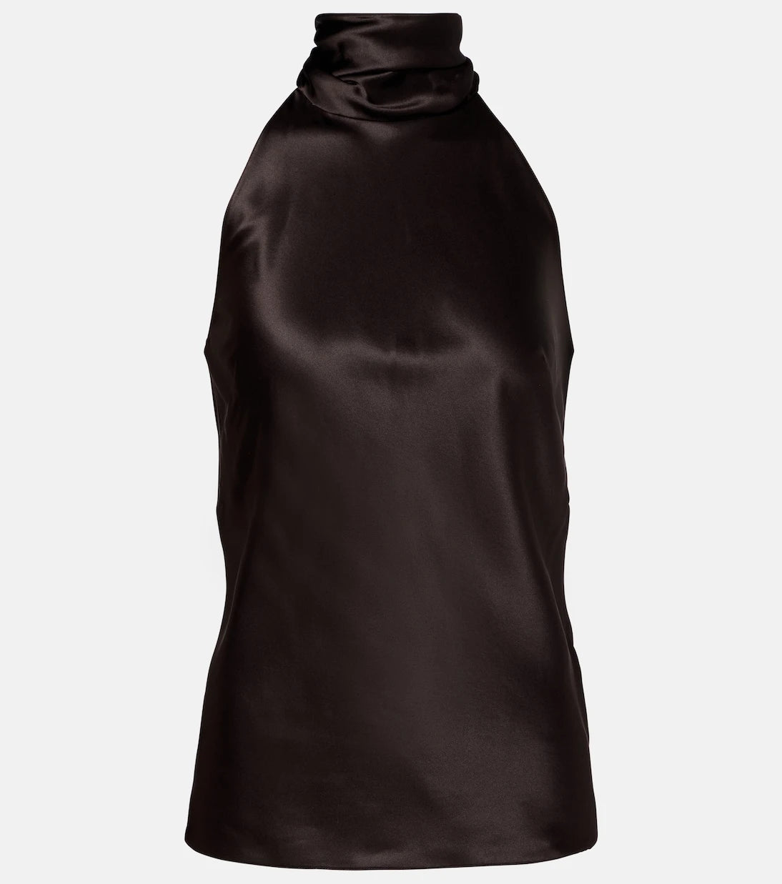 Ralph Lauren Collection - توب شلتون برقبة رسن من مزيج الحرير