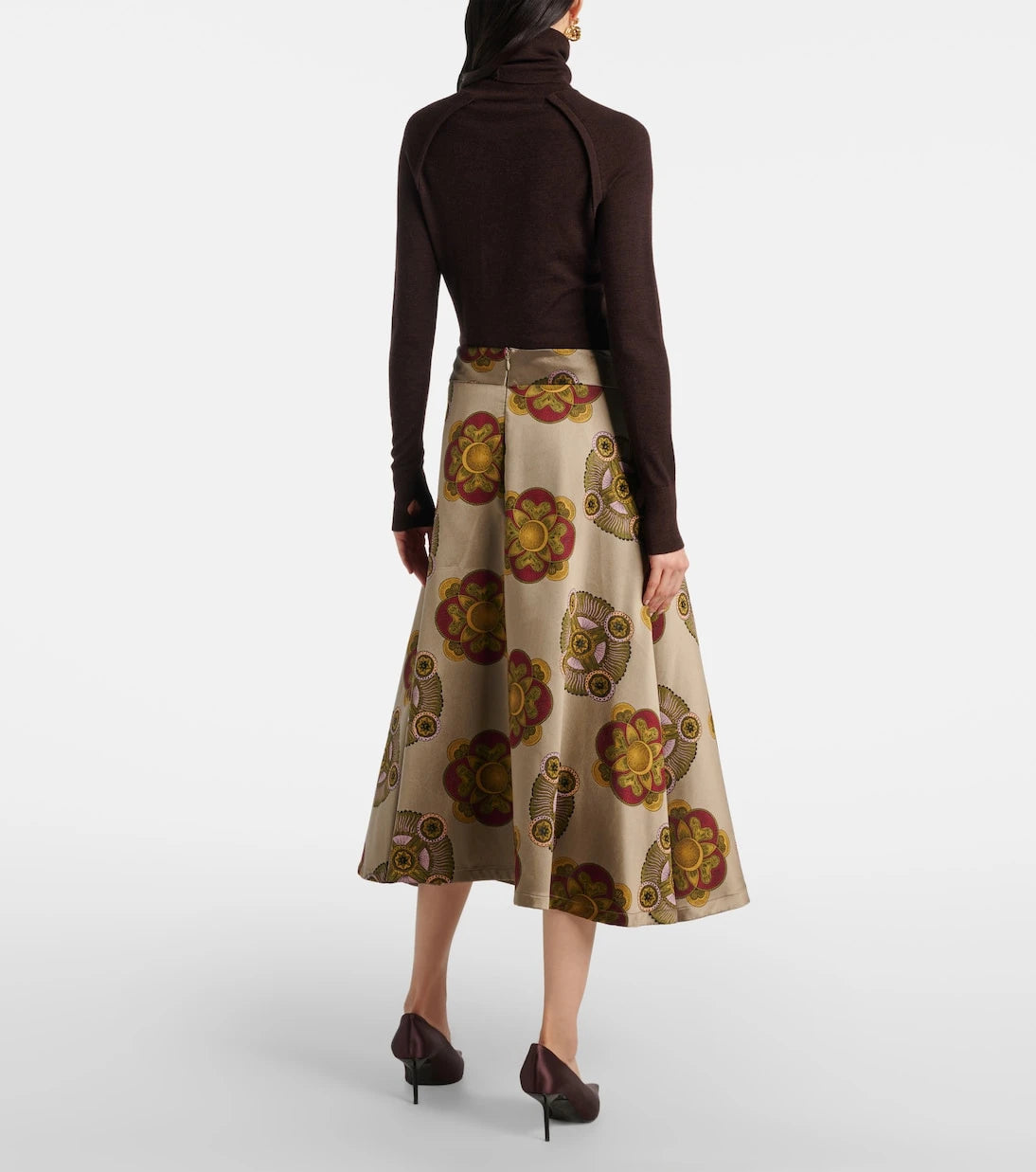 La DoubleJ - Milano printed jacquard midi skirt