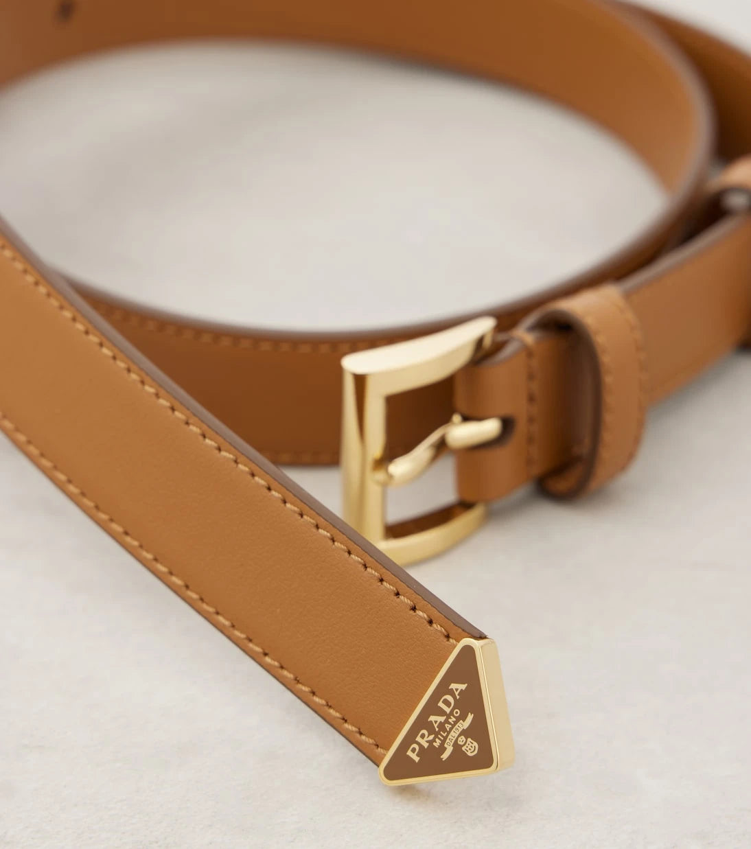 Prada - Logo leather belt