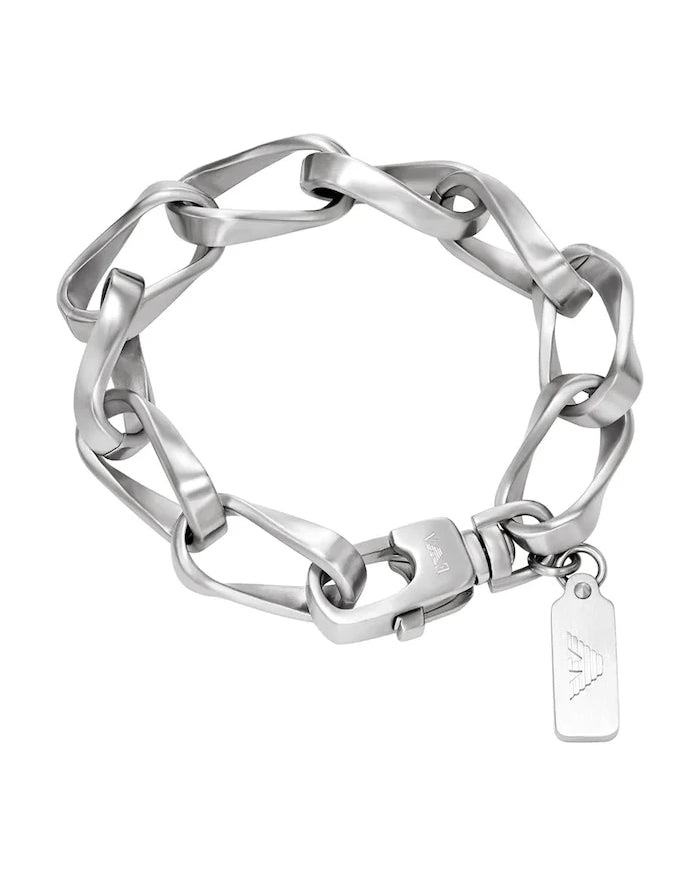 Emporio Armani erkek paslanmaz çelik bileklik Eagle Logo