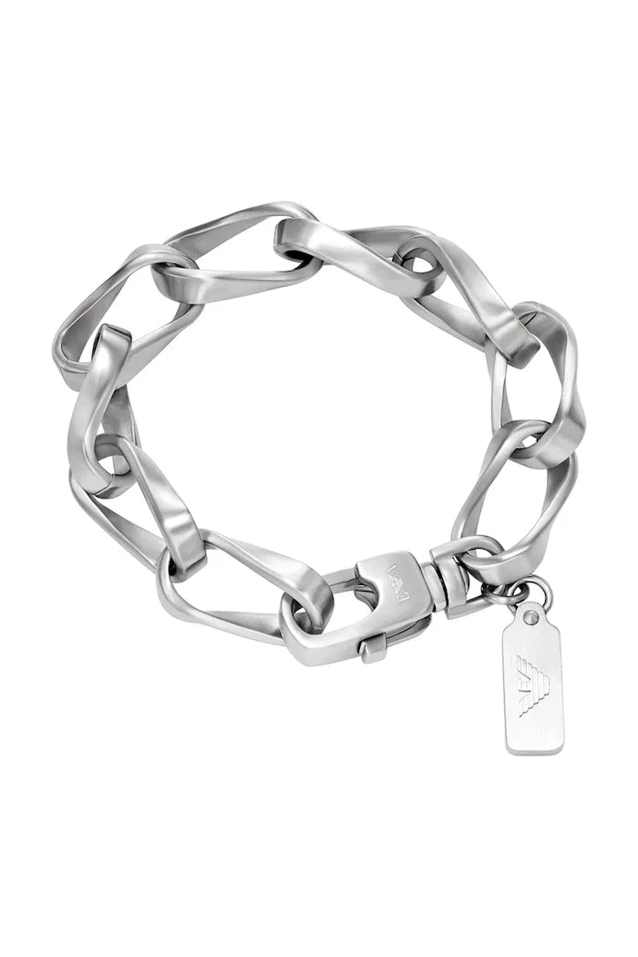 Emporio Armani erkek paslanmaz çelik bileklik Eagle Logo