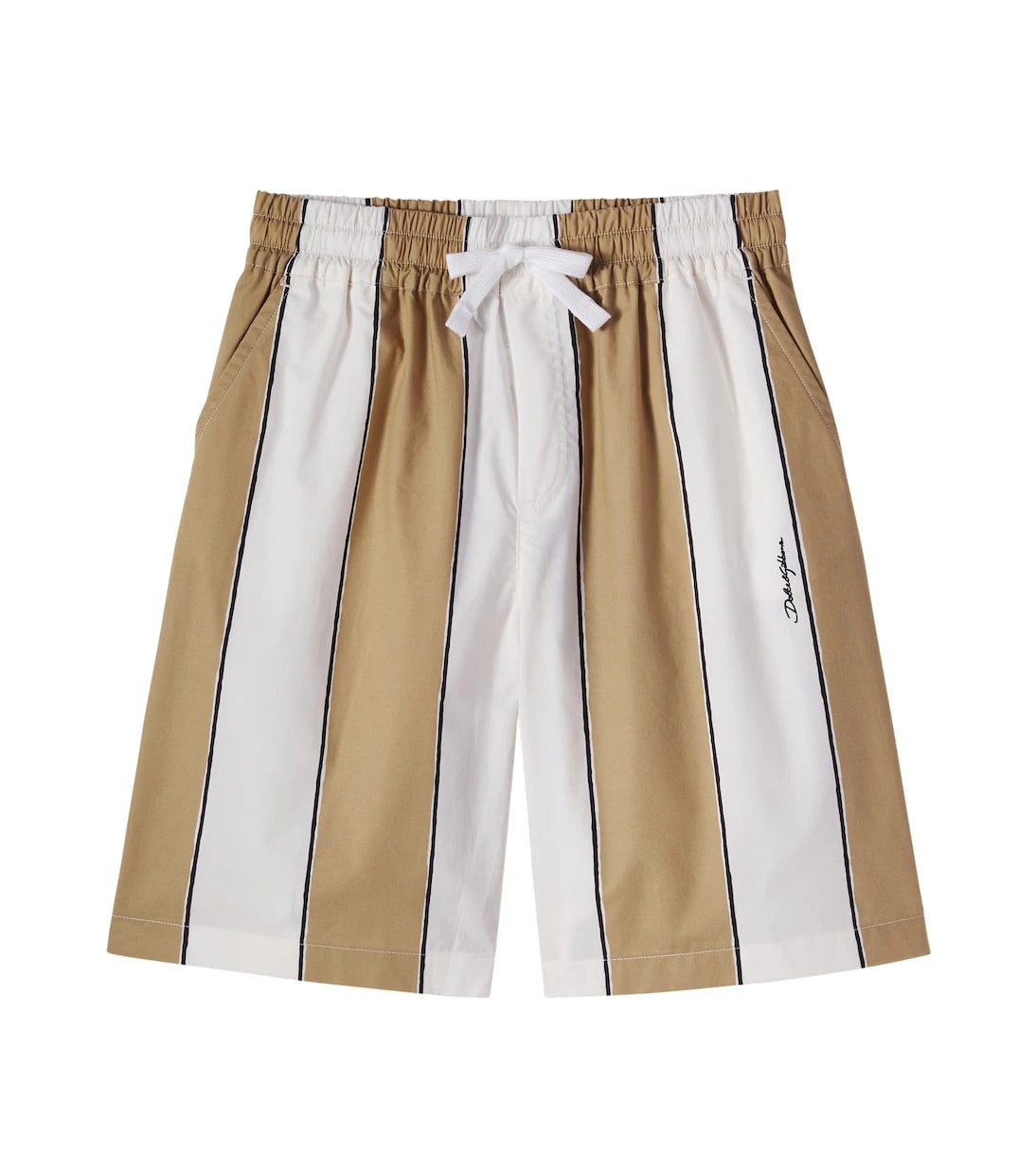 Dolce&Gabbana Kids - Striped cotton shorts