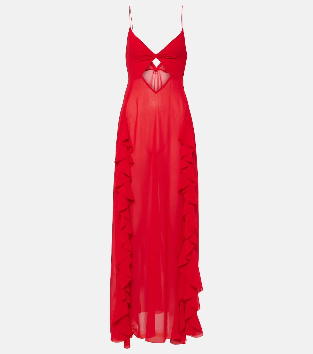 Bananhot - Isabel ruffled cutout maxi dress