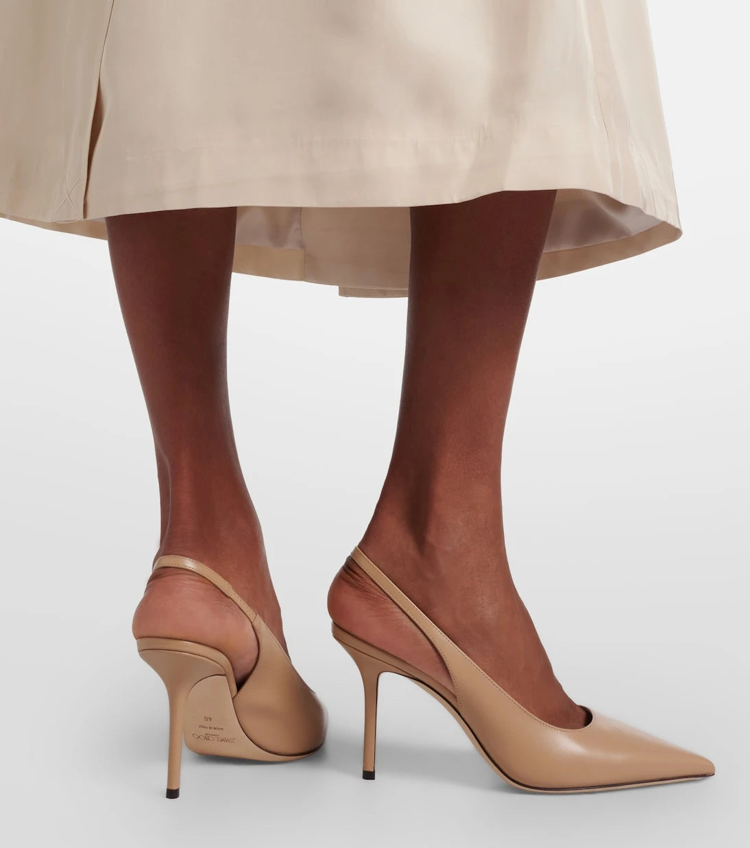 Jimmy Choo - Love leather slingback pumps