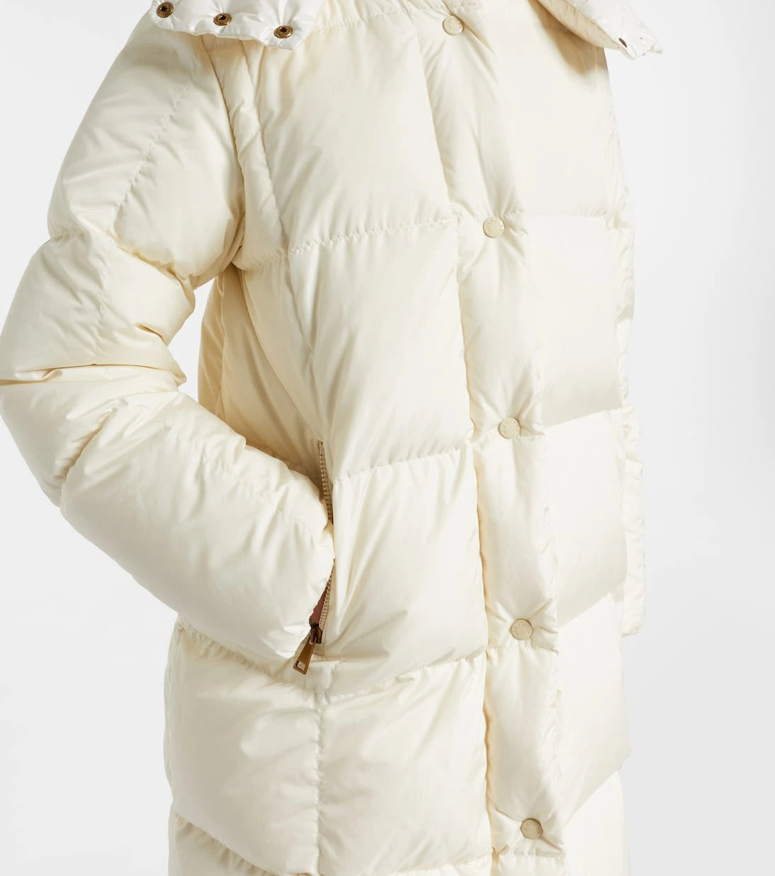 Moncler - معطف مبطن قصير من الريش