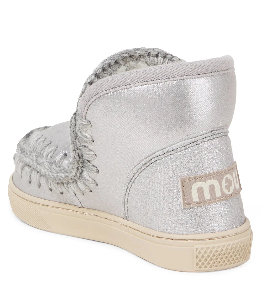 Mou Kids - Embroidered shearling-lined suede boots