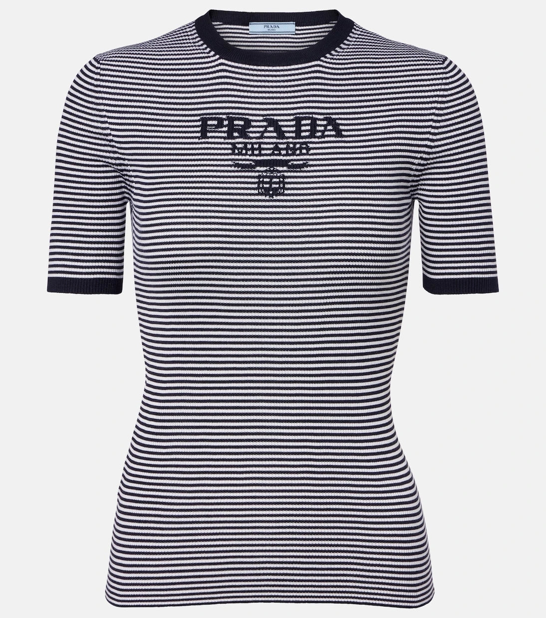 Prada - Logo striped silk sweater