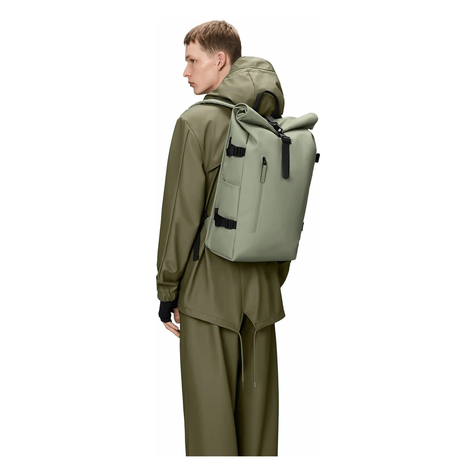 Rains - Rolltop Large Backpack W3 | Light khaki