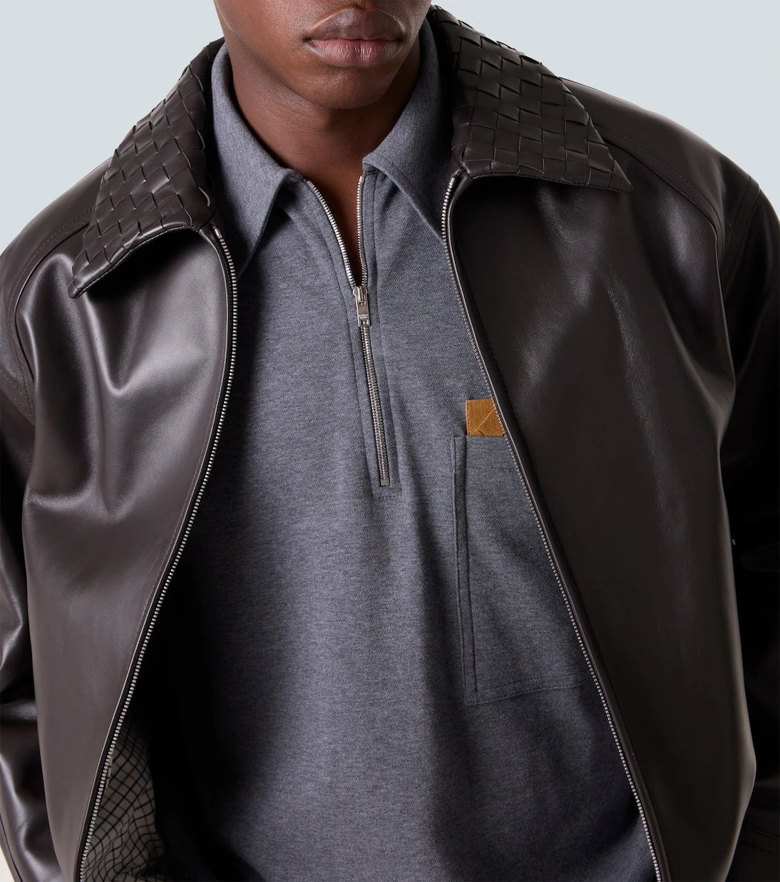 Bottega Veneta - Intrecciato leather jacket