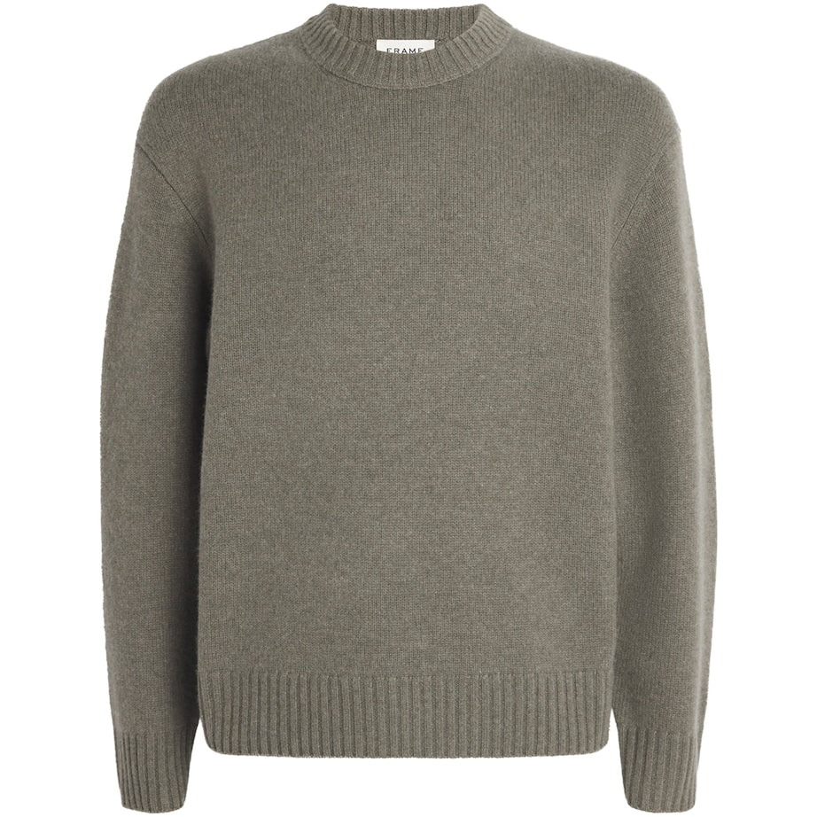 Green Cashmere Crew-Neck Sweater